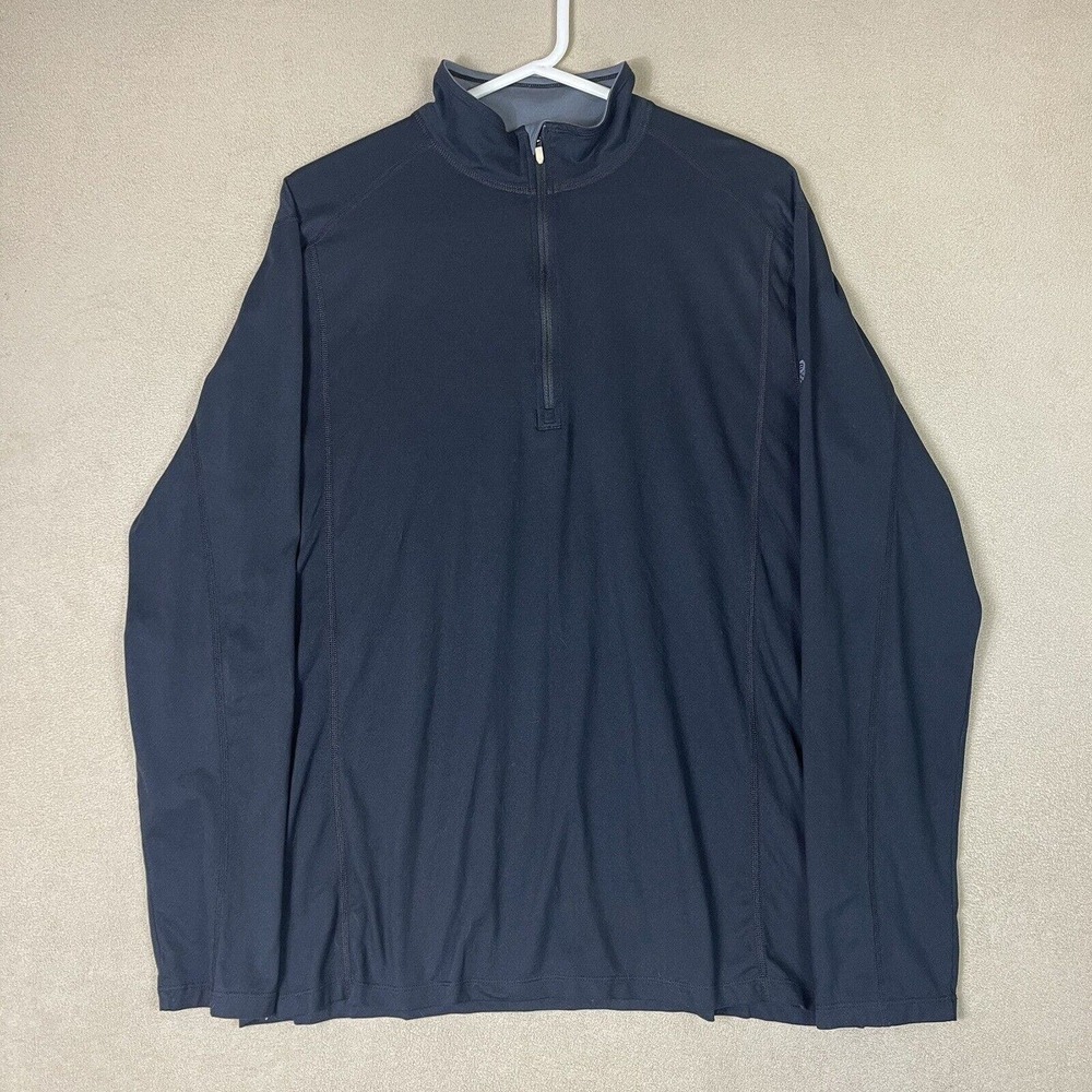 Mountain Hardwear Sweater Mens Large Black 1/4 Zip Sweatshirt Lightweight Adult